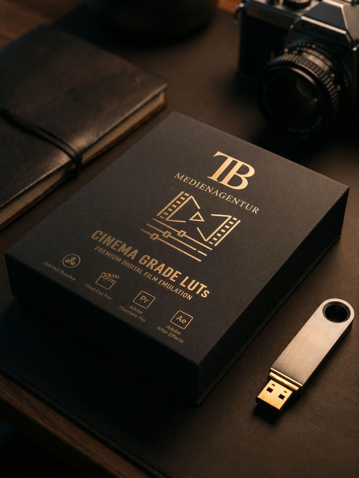 TB Cinema Grade LUTs – Box mit USB-Stick