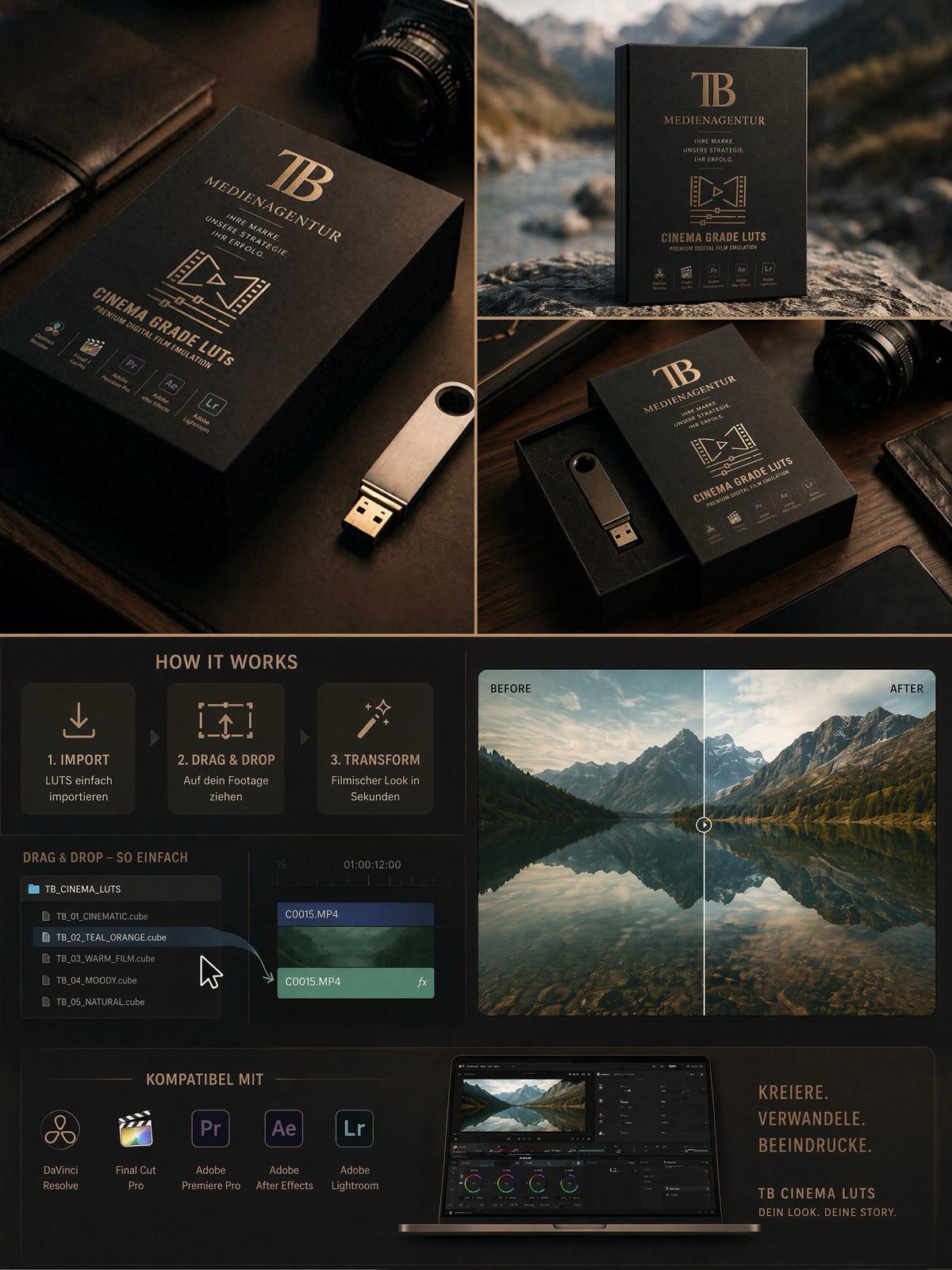 TB Cinema LUTs – Import, Drag and Drop, Transform